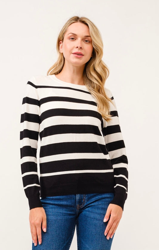 Crew Neck Knitted Long Sleeve Pullover