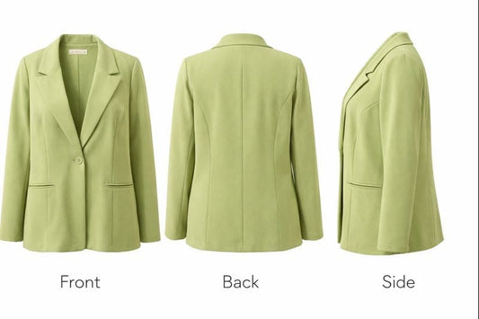 Sage Green Blazer-Plus Size