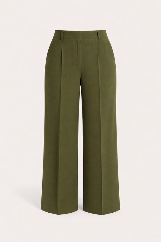 Classic Straight Leg Crepe Pants Plus Size
