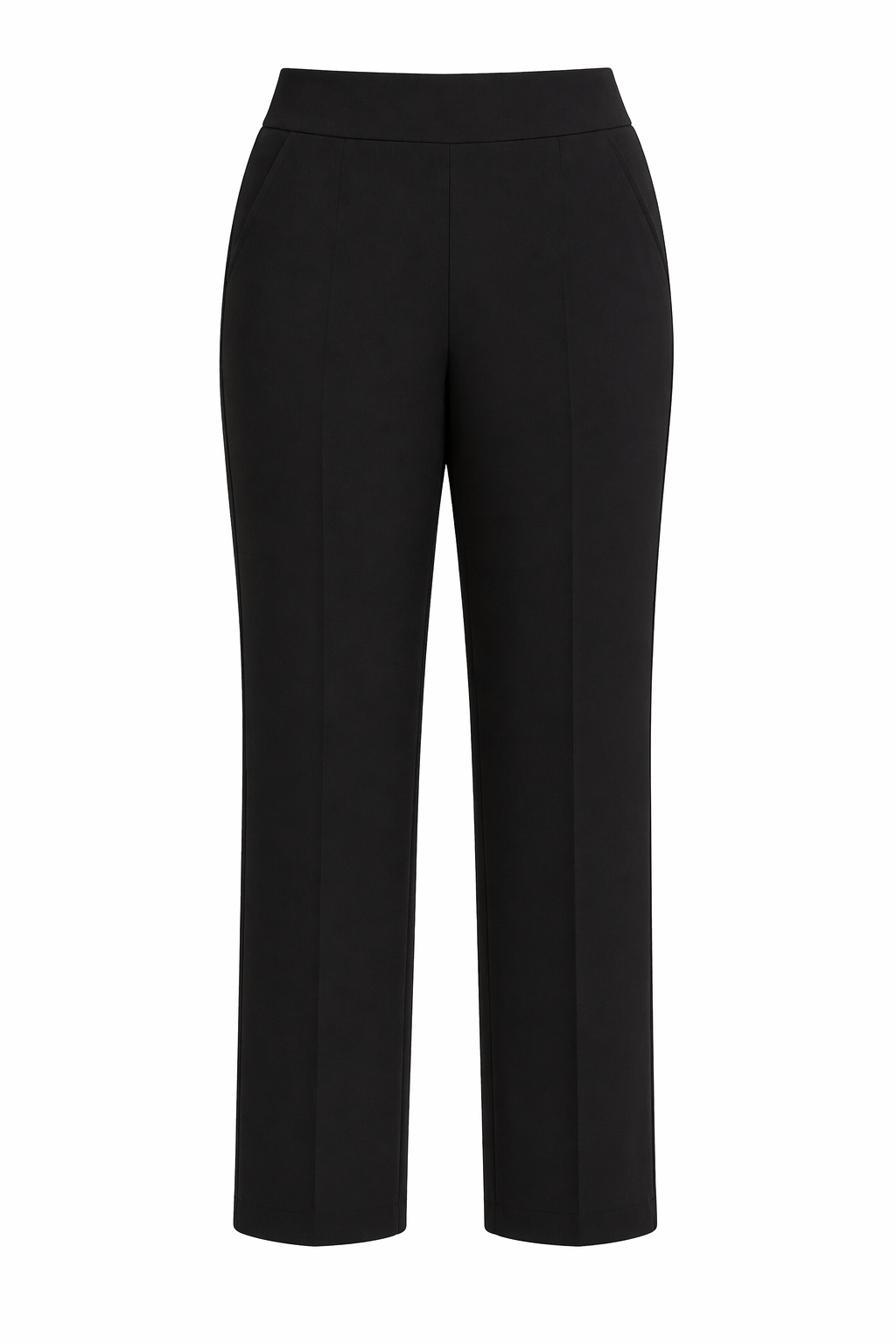 Classic Straight Leg Crepe Pants Plus Size