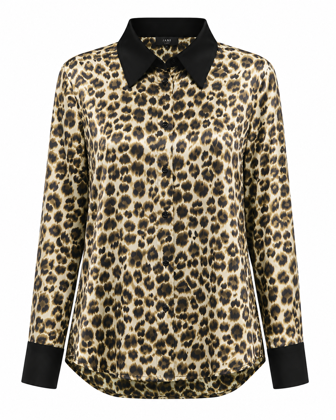 Monochrome Leopard Satin Blouse