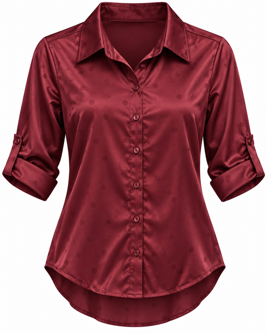 Satin Dotted Blouse