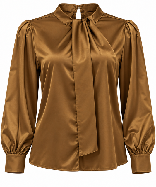 The Camille Tie Neck Blouse