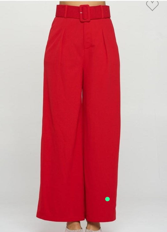 Santa High Waisted Belted Pants