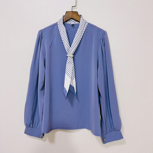 Vintage Scarf Pearl Blouse
