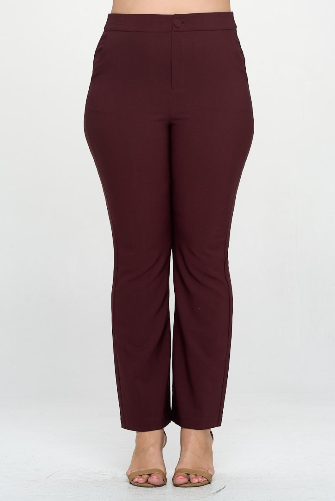 Wide Leg Plus Size Dress Pants- Plus size