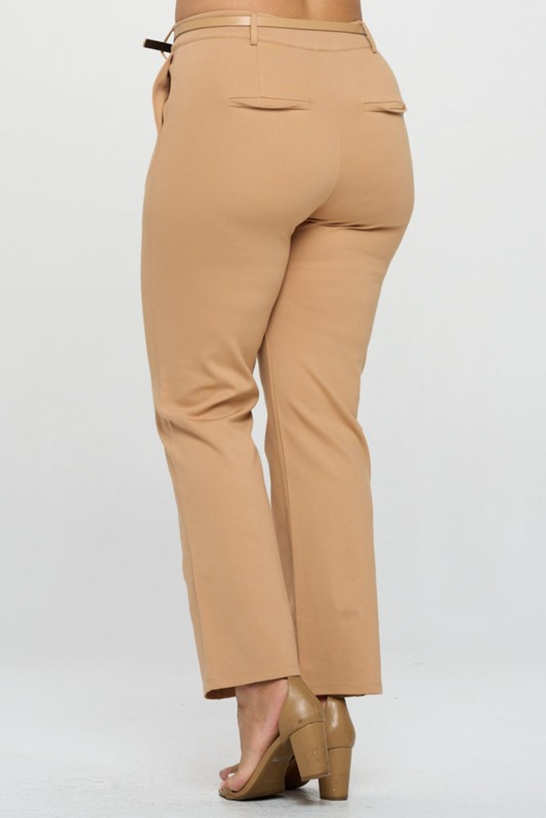 Pintuck Detail Straight Leg Pants