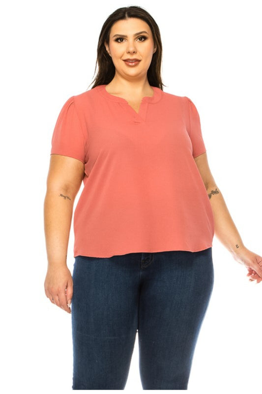 Mandarin Color Plus size Blouse