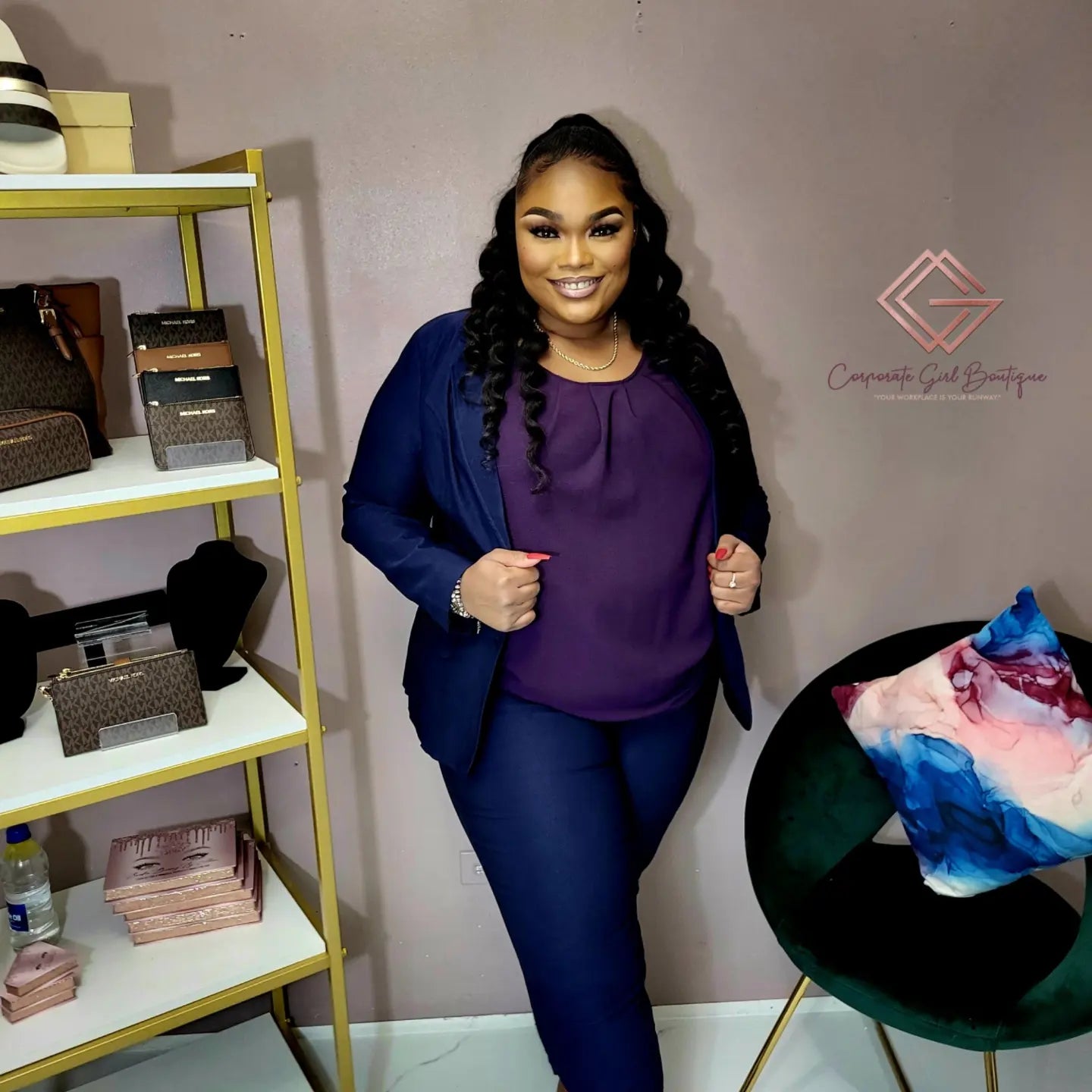Cap Sleeve Blouse- Plus Size