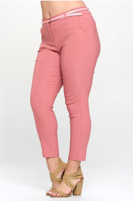 Chino Pixie Ankle Pants- Plus Size